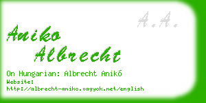 aniko albrecht business card