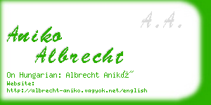 aniko albrecht business card